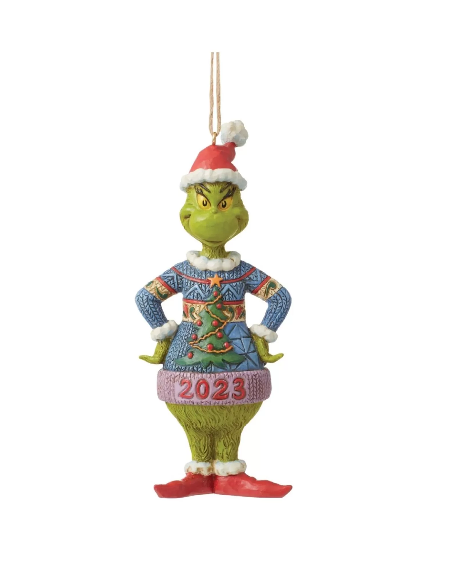 Jim Shore Dated>2023 Grinch In Ugly Sweater Ornament