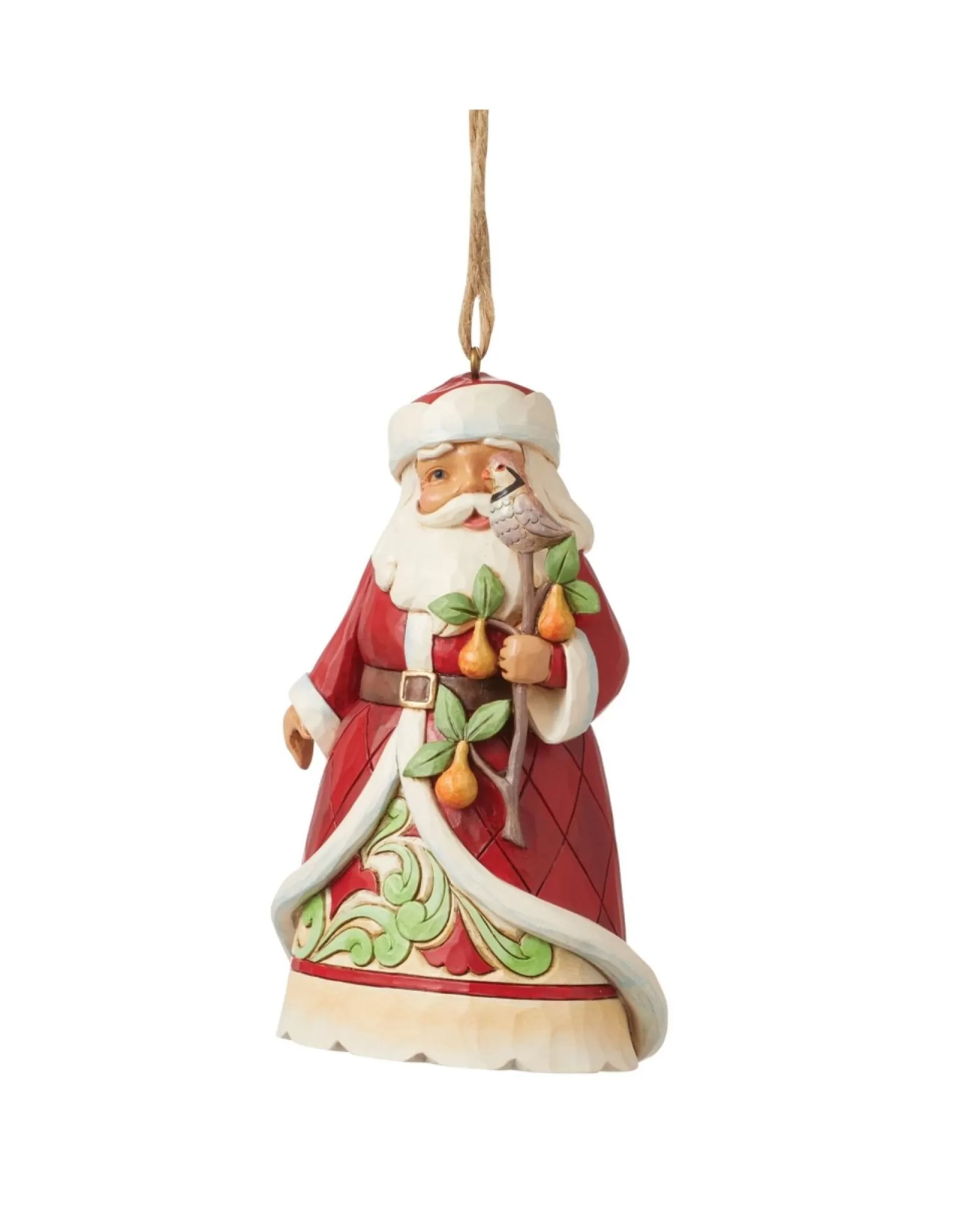 Jim Shore Jim Shore>A Partridge In A Pear Tree Santa Ornament