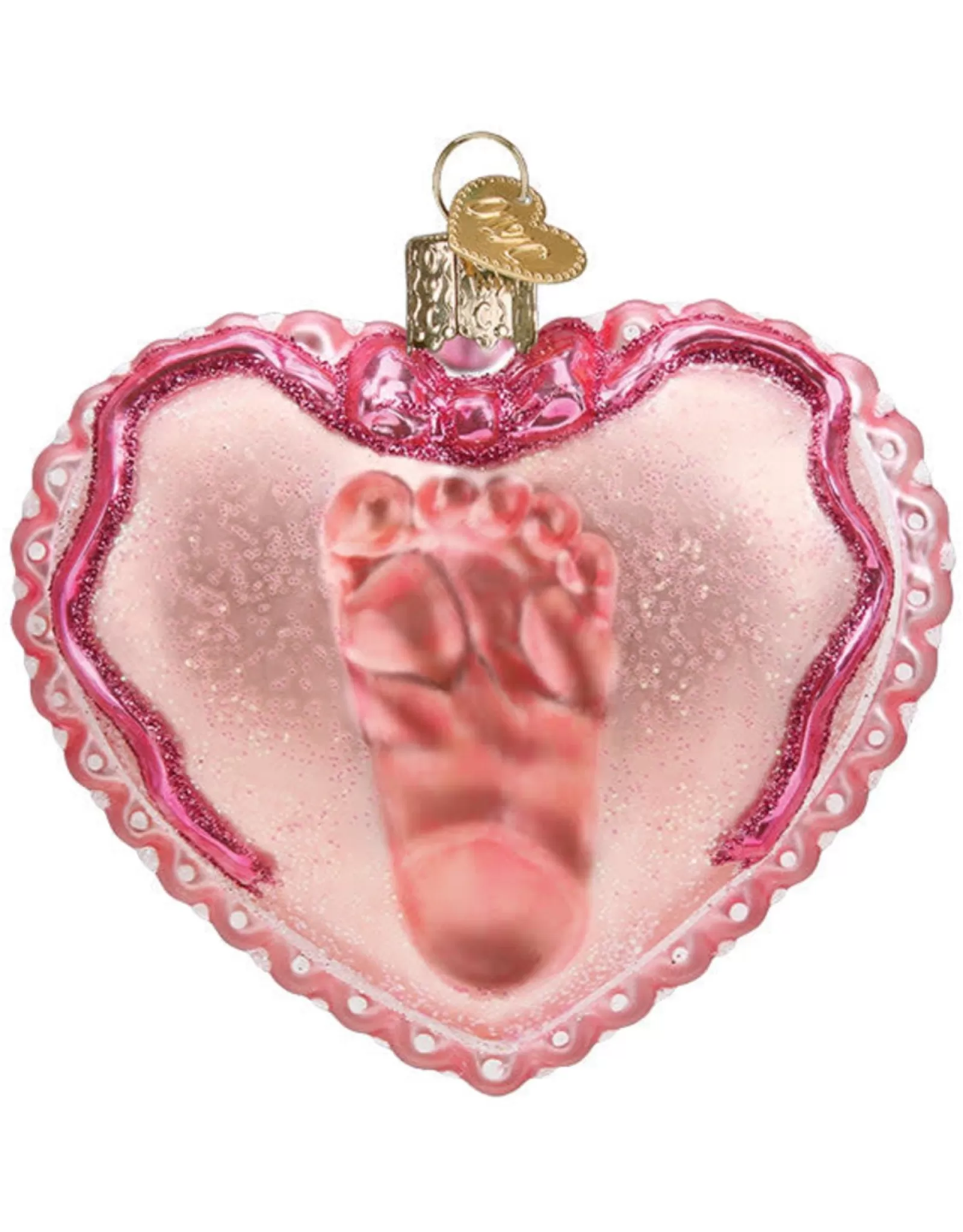 Old World Christmas Old World Christmas>Baby Girl's Footprint Ornament