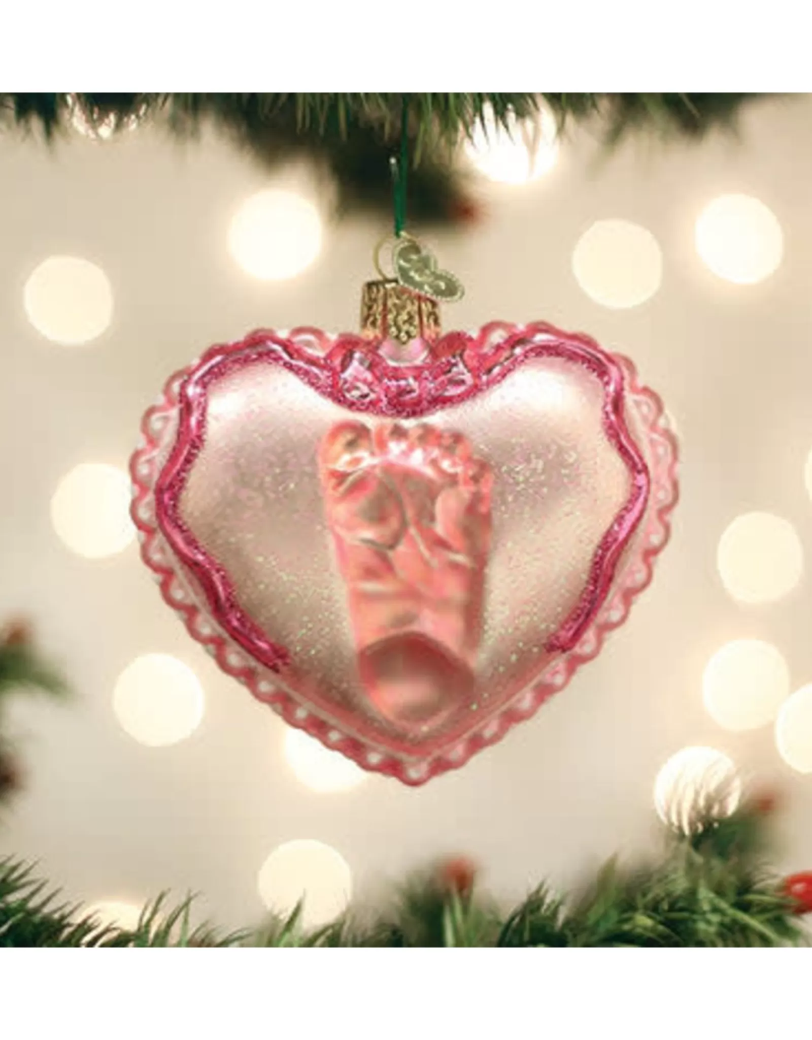 Old World Christmas Old World Christmas>Baby Girl's Footprint Ornament