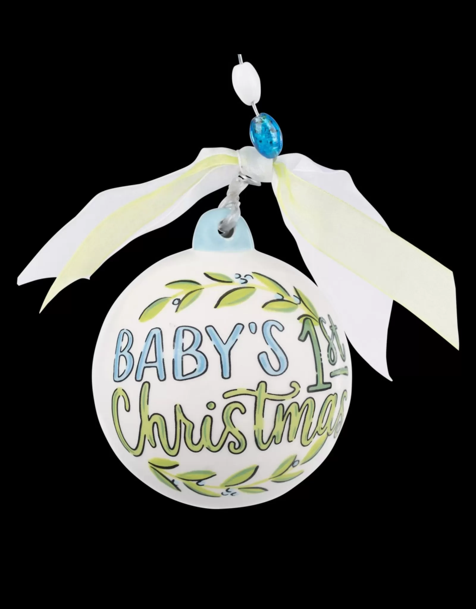 Glory Haus Personalizable>Baby's 1St Blue Eggs Ball Ornament