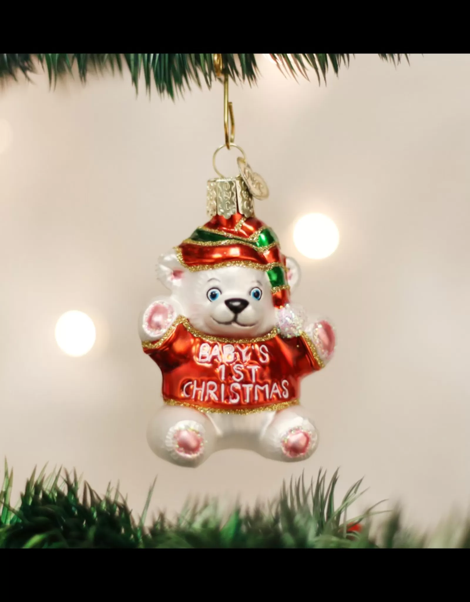 Old World Christmas Old World Christmas>Baby's 1St Christmas Bear Ornament