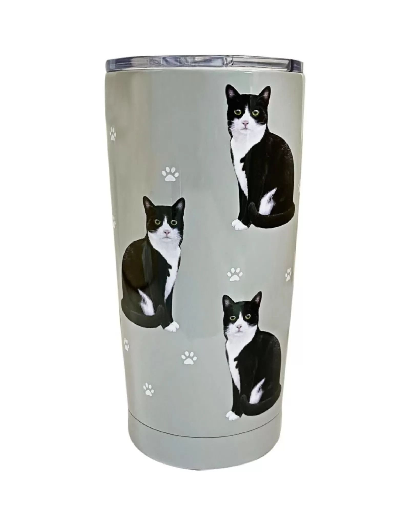 E&S Pets Pet Tumblers>Black & White Cat Tumbler