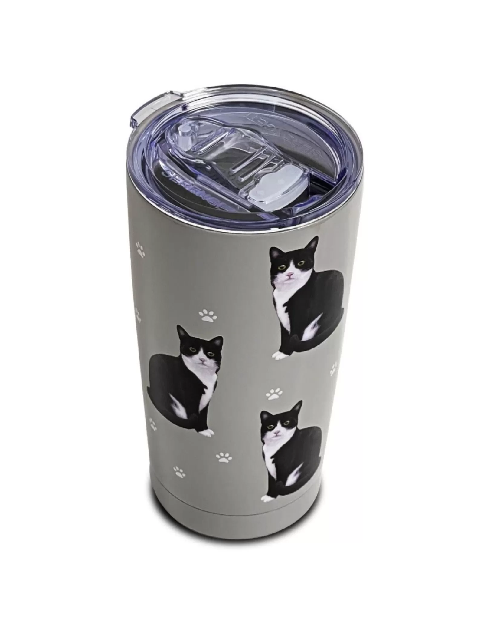 E&S Pets Pet Tumblers>Black & White Cat Tumbler