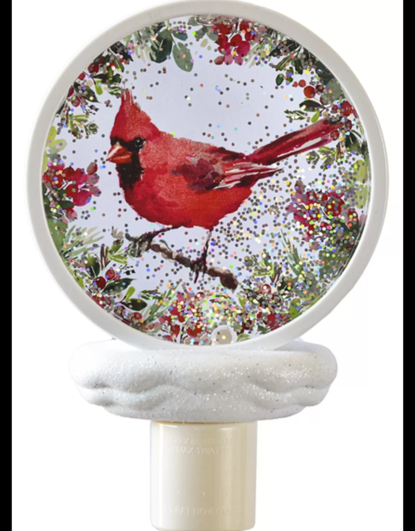 MW Night Lights>Botanical Cardinal Disk Led Night Light