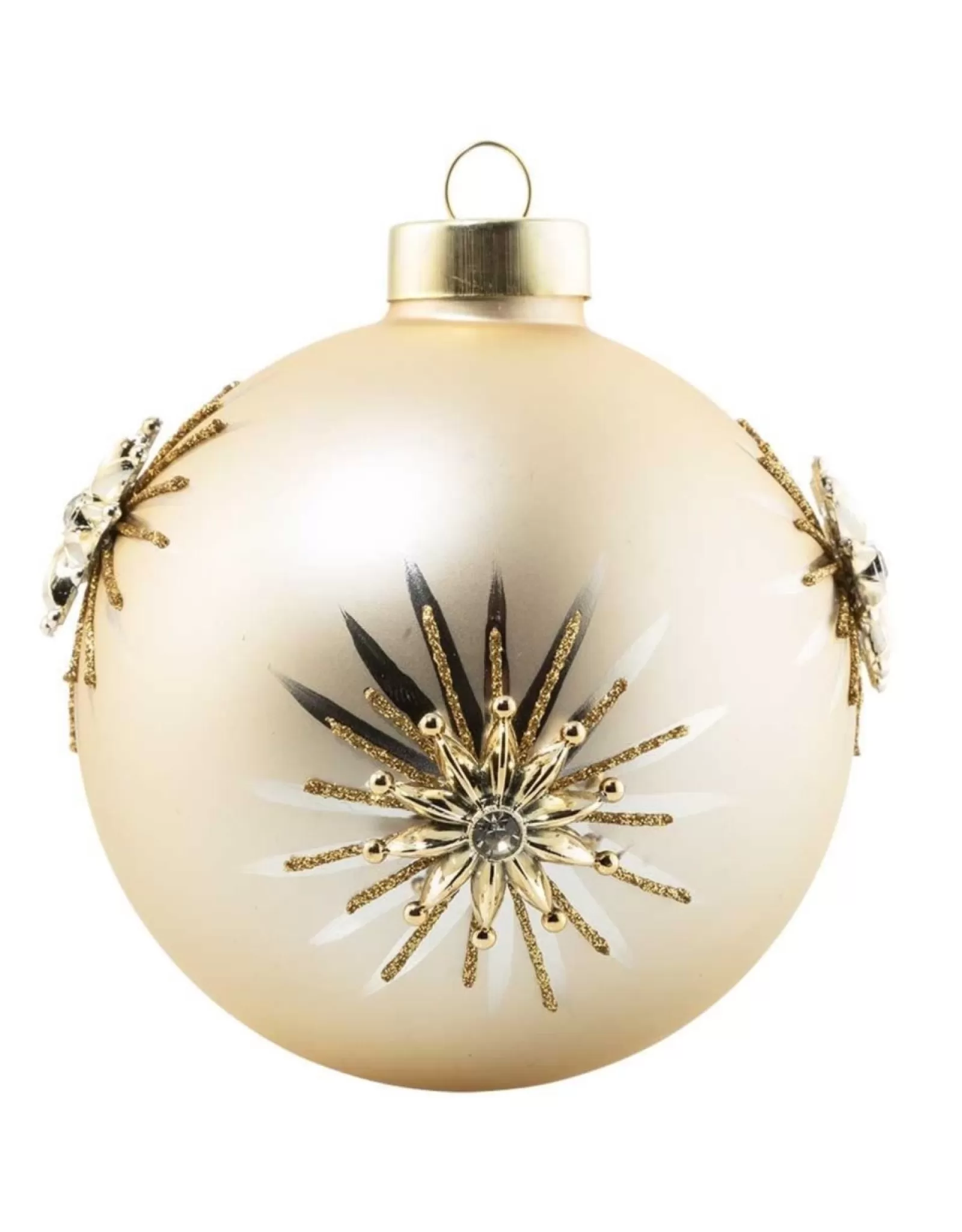 K+A Kat + Annie>Champagne Snowflake Ball Ornament