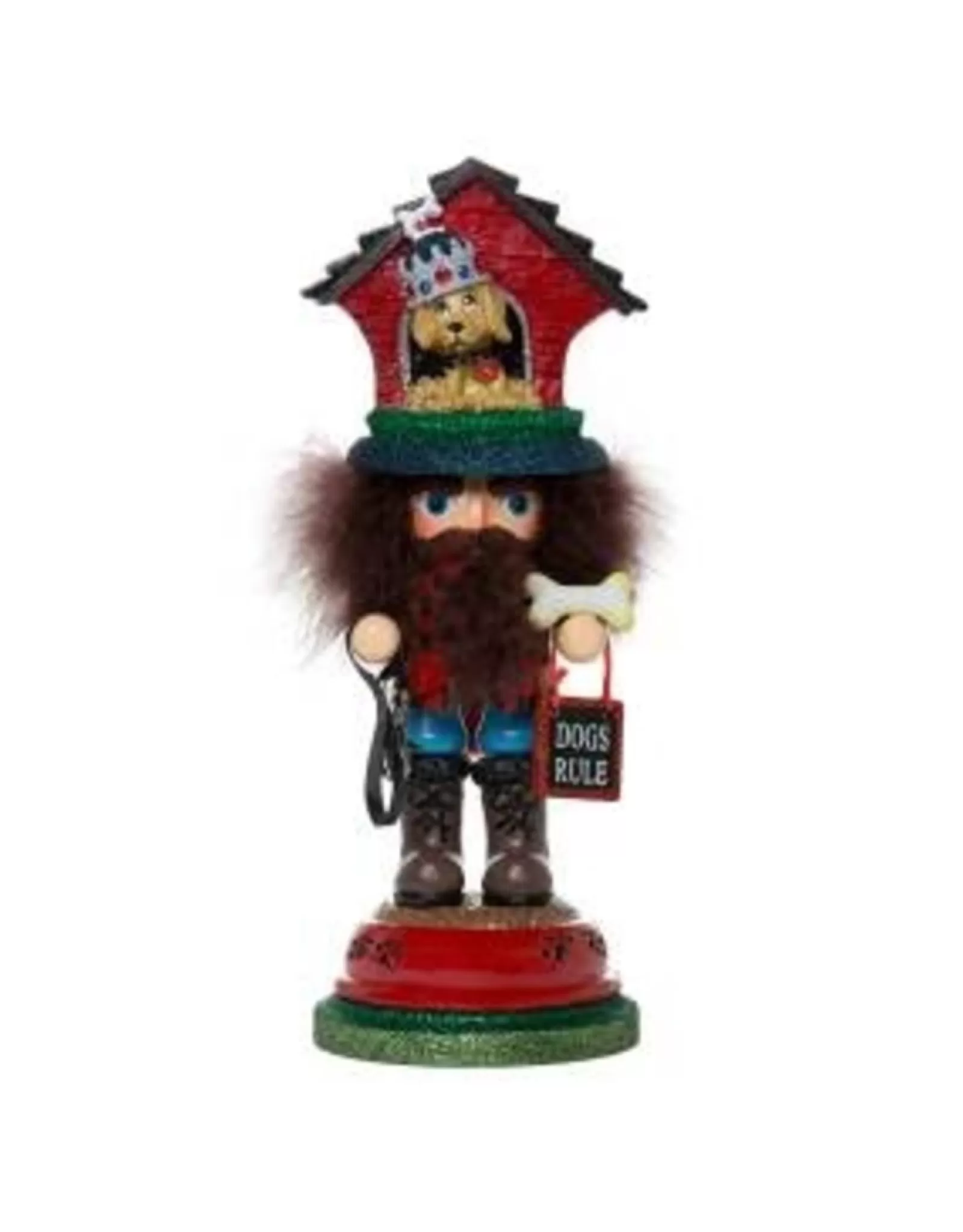 Kurt S. Adler Nutcrackers>Doghouse Hat Nutcracker