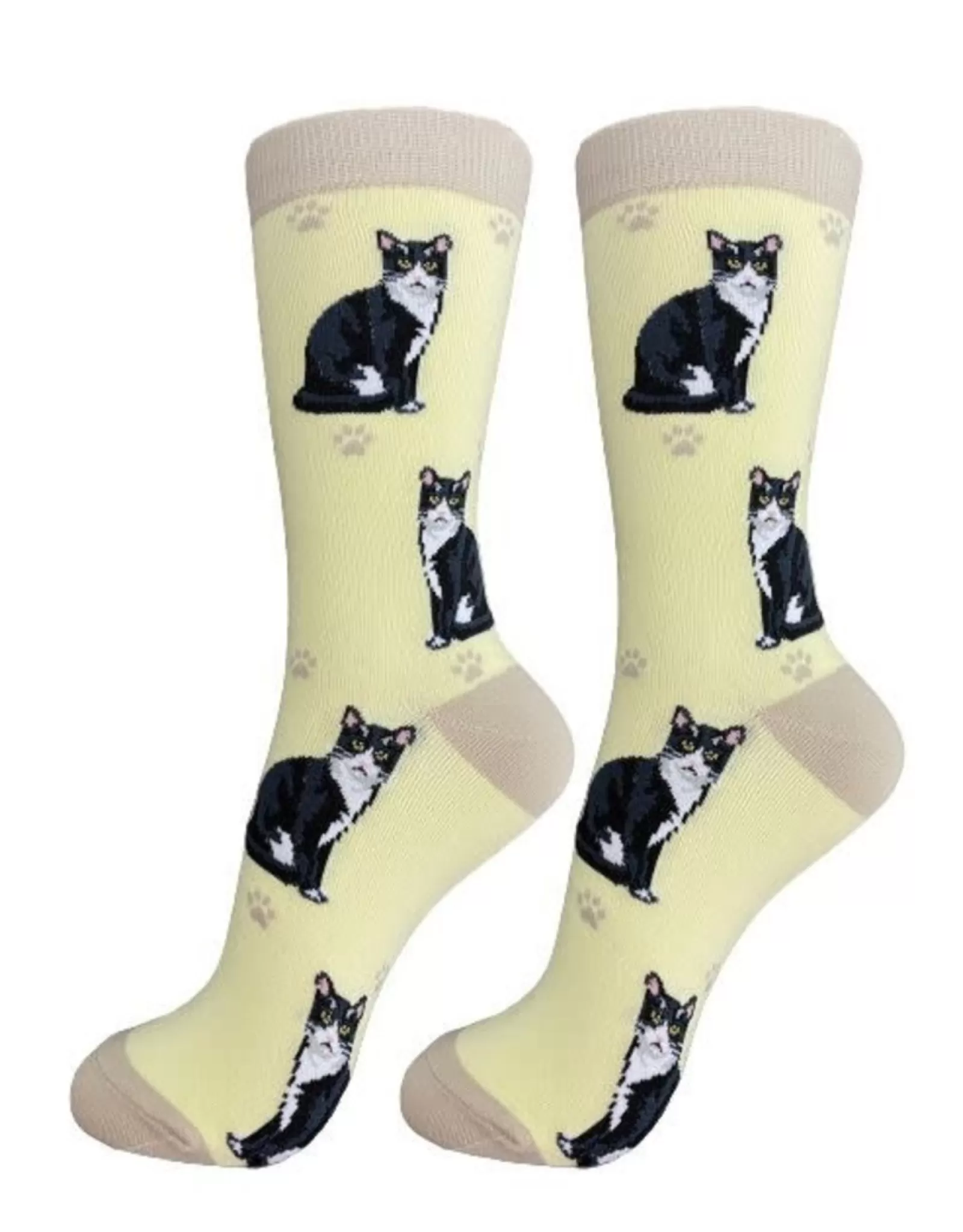 E&S Pets Socks>Full Body Black & White Cat Socks