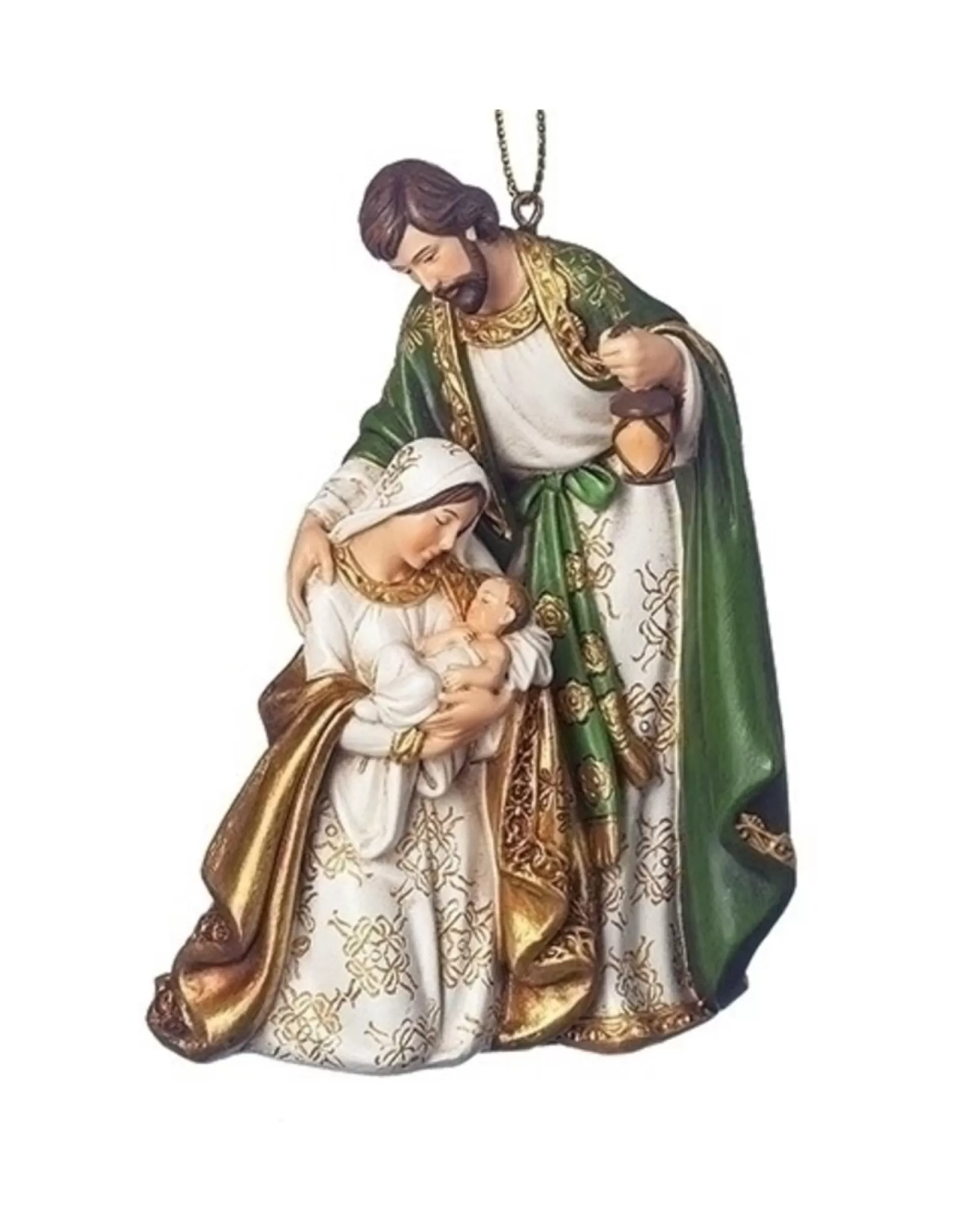 Roman St. Patrick's Day>Green & Gold Holy Family Ornament