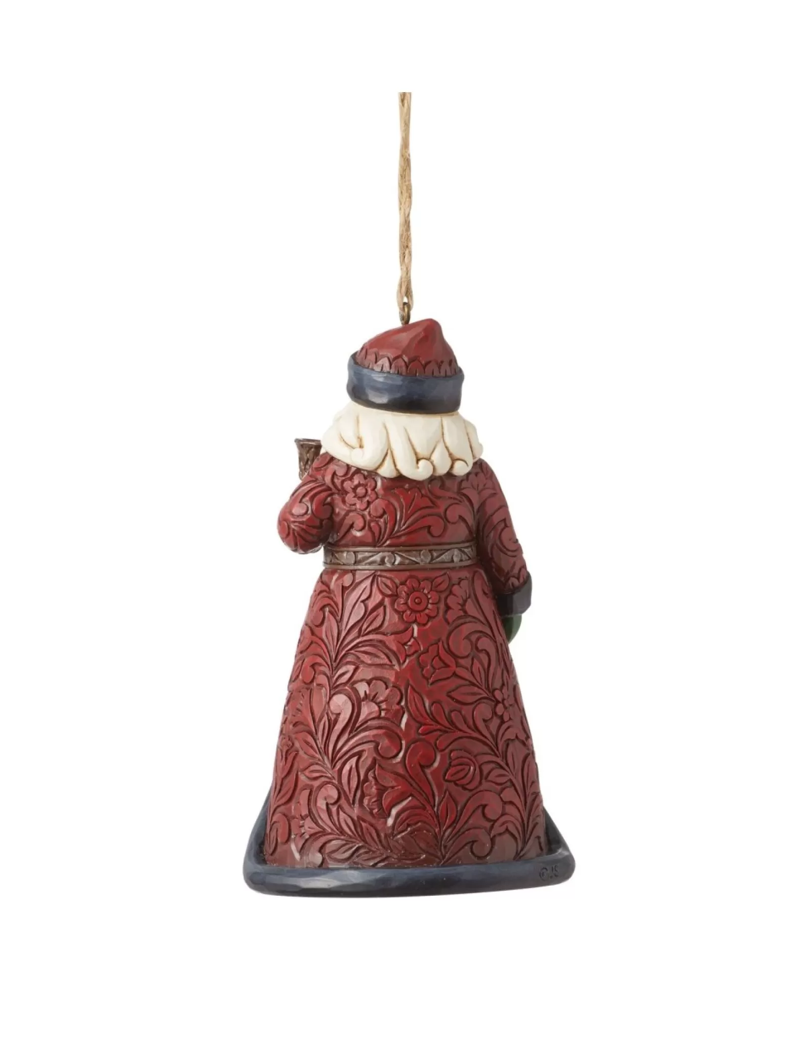 Jim Shore Jim Shore>Holiday Manor Santa With Bell Ornament