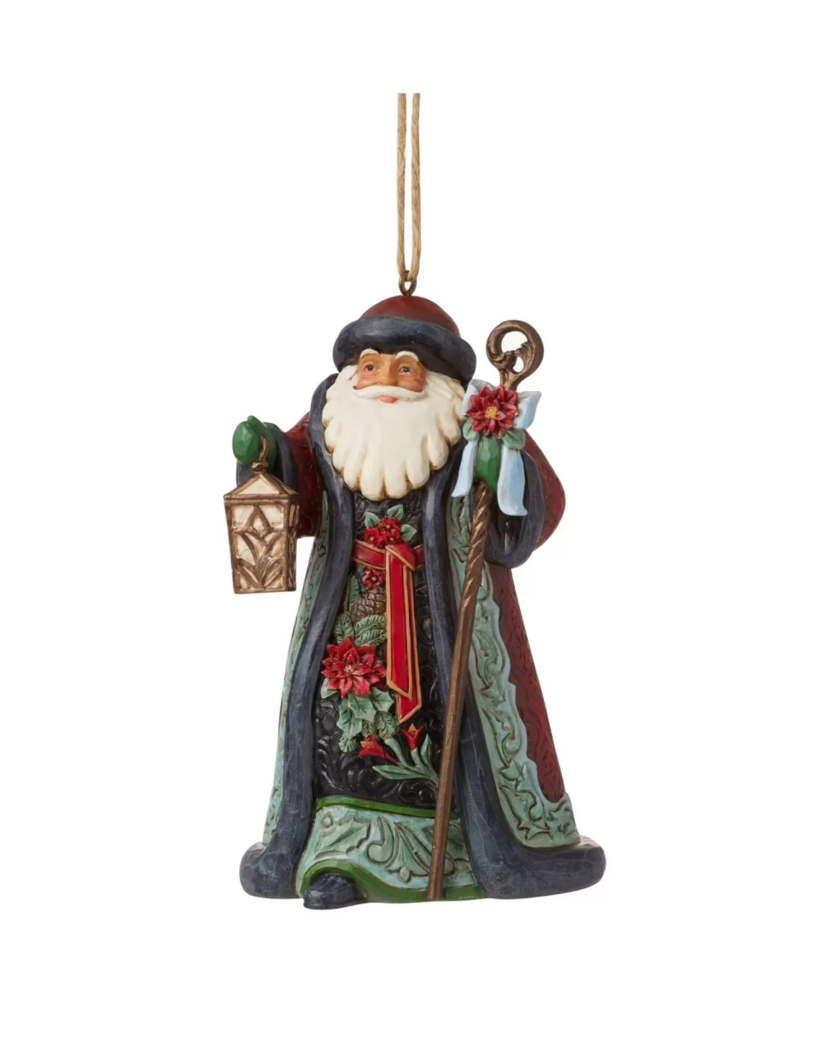 Jim Shore Jim Shore>Holiday Manor Santa With Cane Ornament