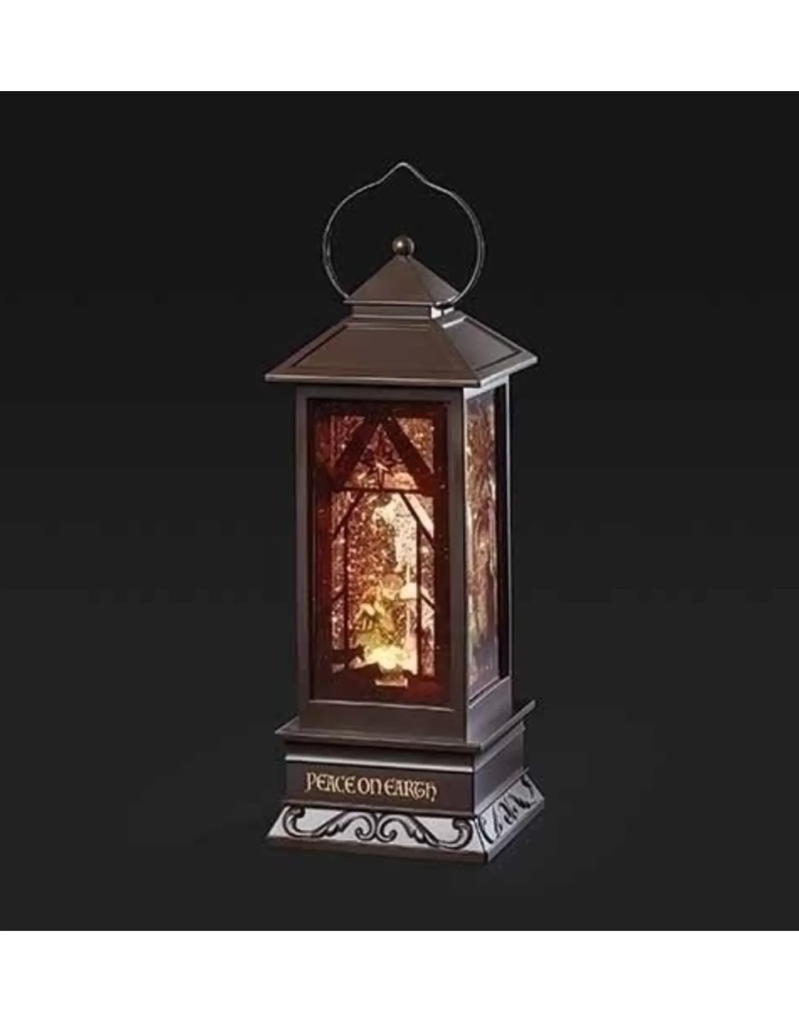 Roman Snow Globes>Holy Family Lantern Shimmer