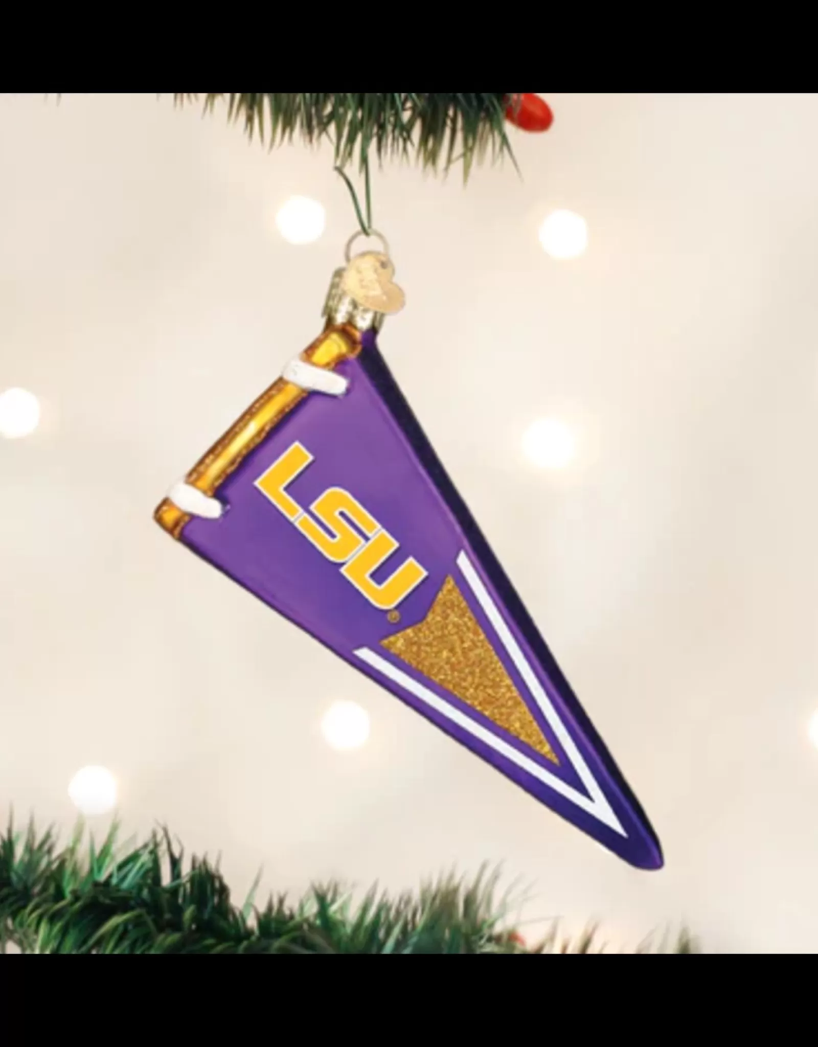 Old World Christmas Old World Christmas>Lsu Pennant Ornament