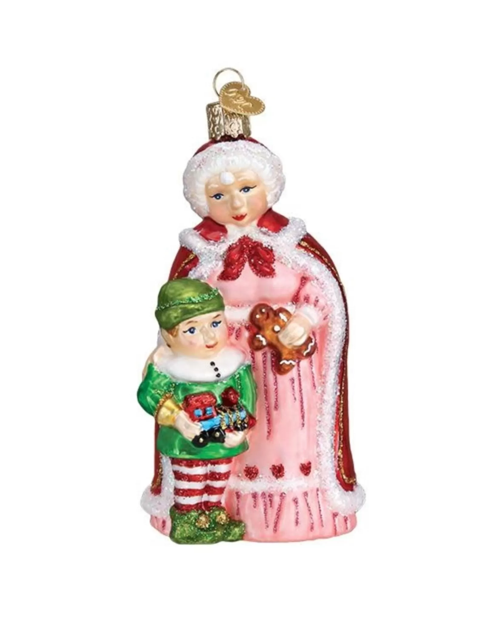 Old World Christmas Old World Christmas>Mrs Claus With Elf Ornament