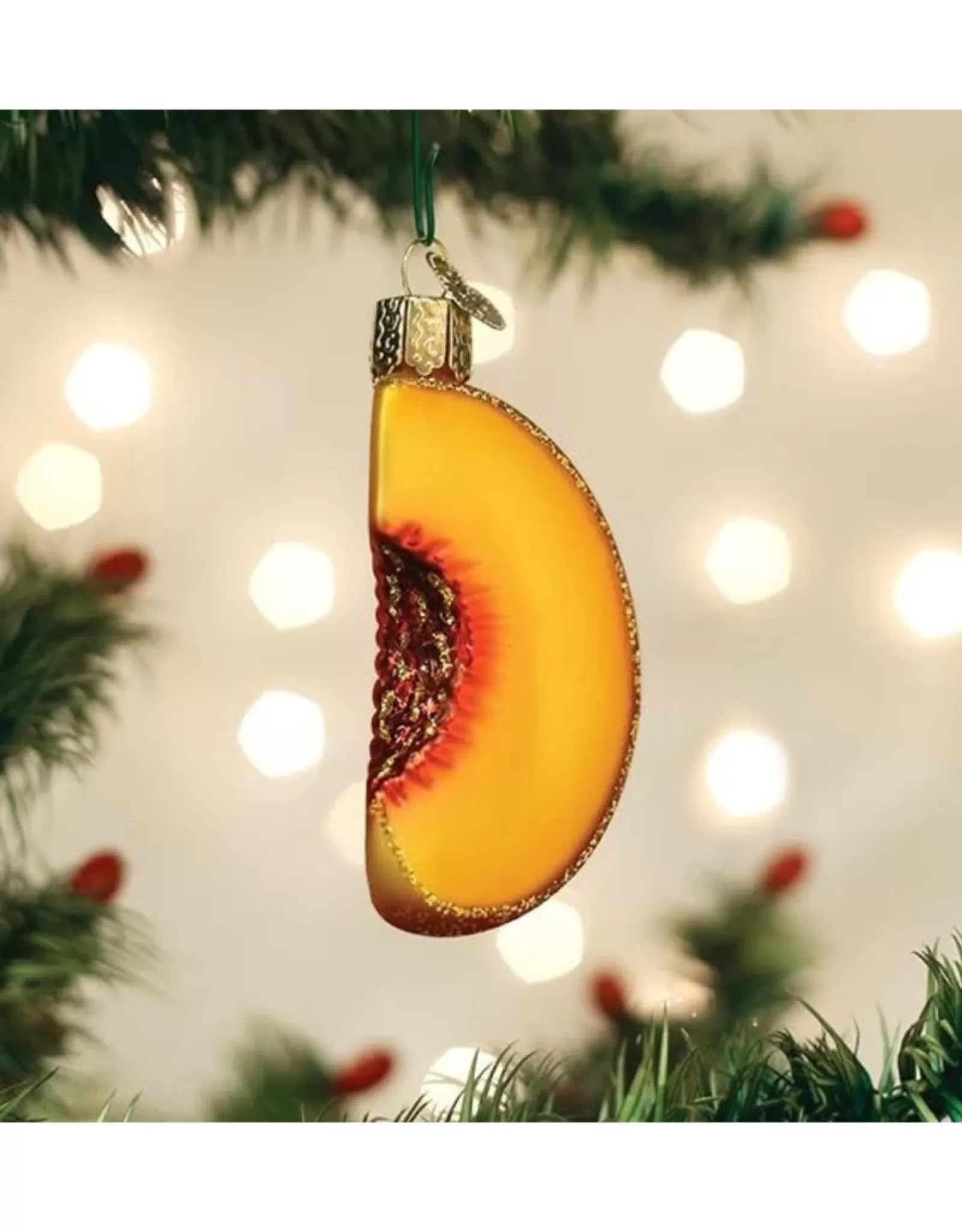 Old World Christmas Old World Christmas>Peach Slice Ornament