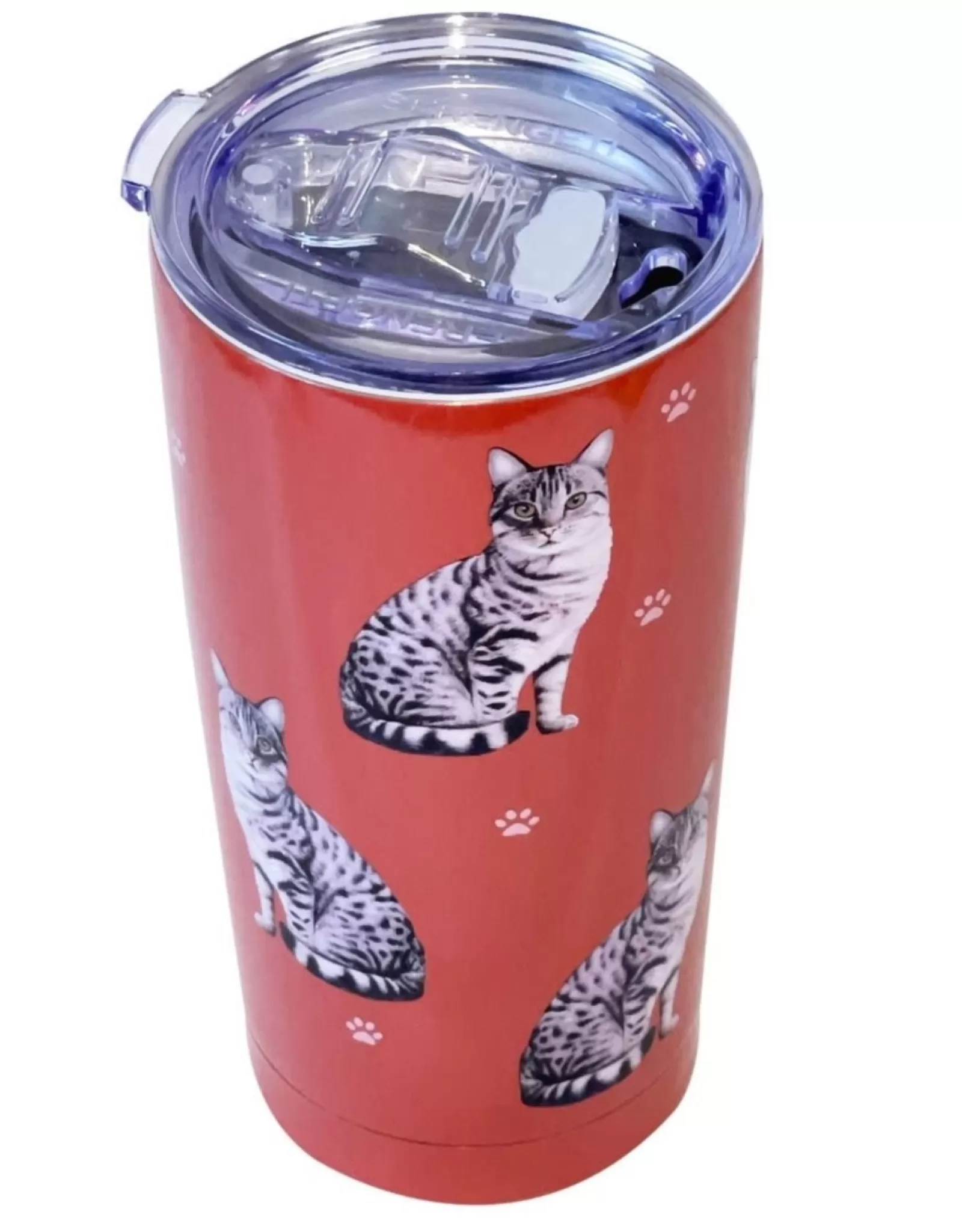 E&S Pets Pet Tumblers>Silver Tabby Cat Tumbler