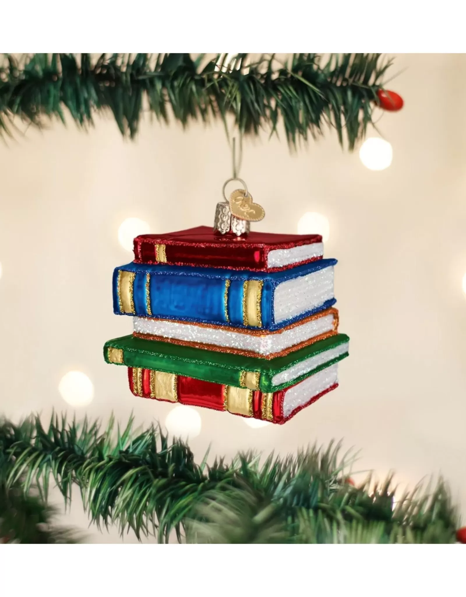 Old World Christmas Old World Christmas>Stack Of Books Ornament