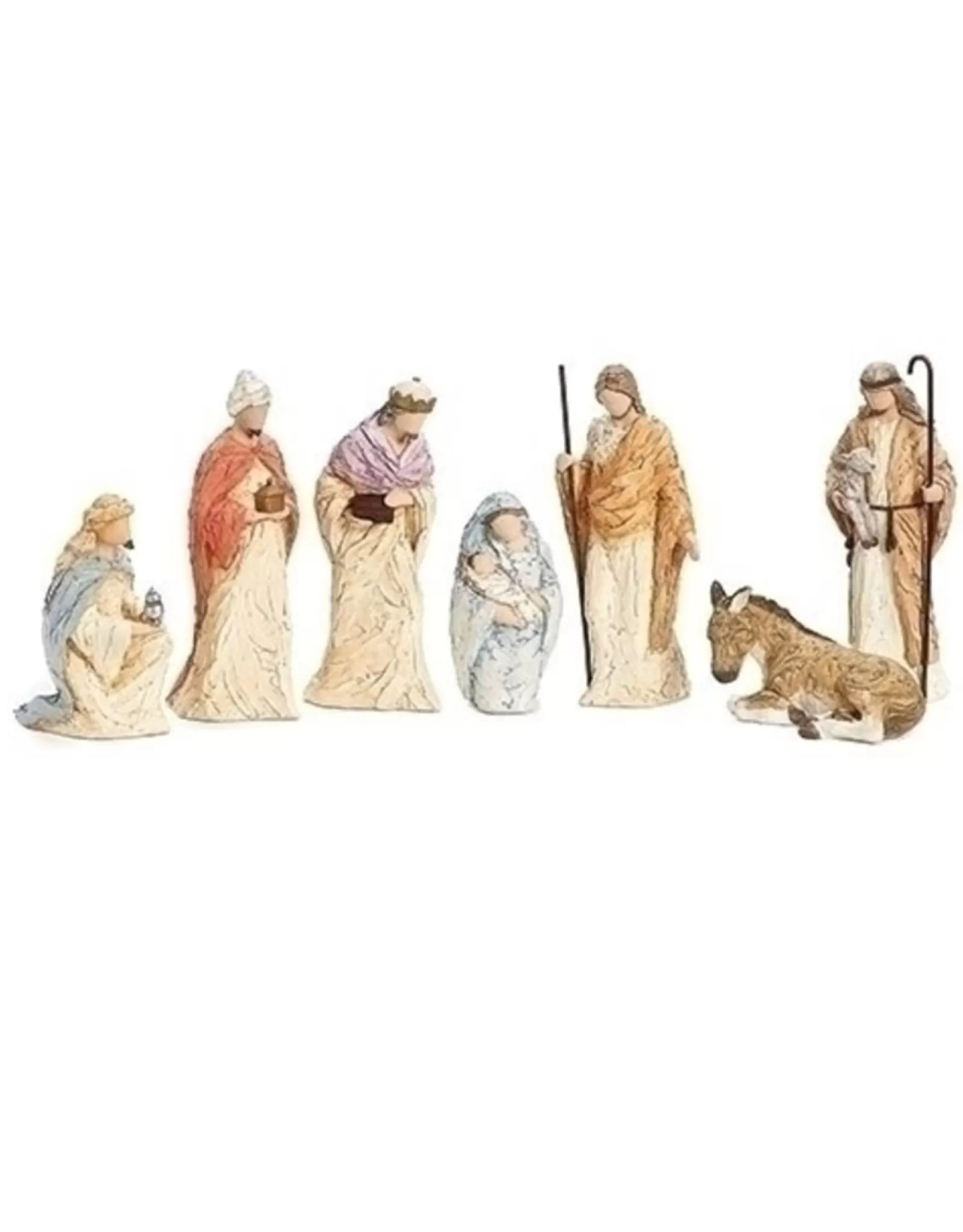 Roman Nativities>Textured Nativity 7Pc Set